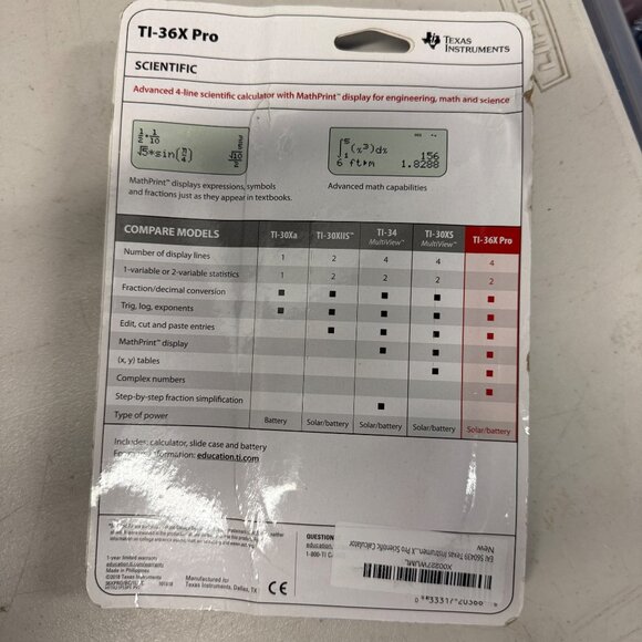 Texas Instruments TI-36X Pro Scientific Calculator - Picture 3 of 3